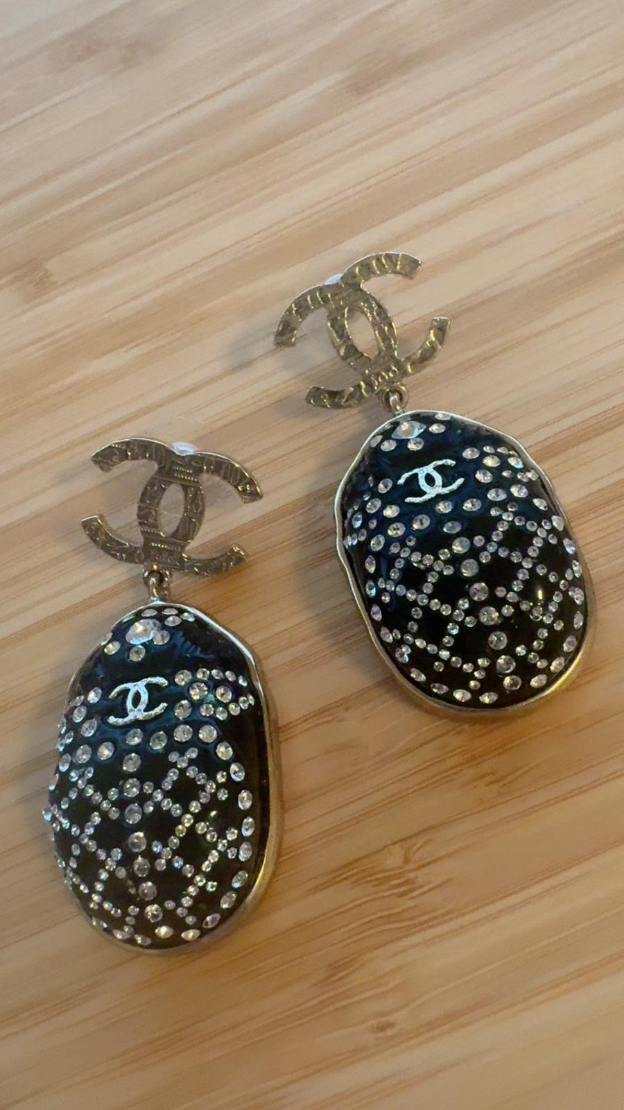 Chanel Vintage Beatle earrings