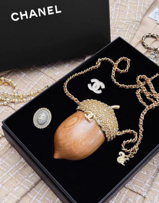 Chanel Fall/Winter 2026 peanut-shaped minaudiere clutch bag