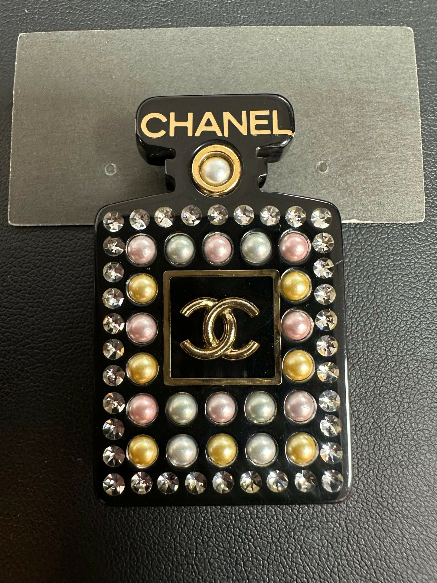 Chanel 21P Acrylic Perfume Bottle Brooch