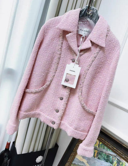 Chanel 23K fall/winter pink tweed jacket