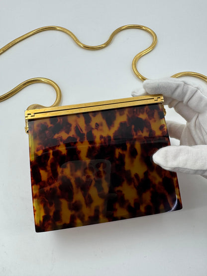 CHANEL 1997 Tortoiseshell shoulder bag with gold hardware