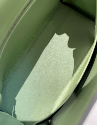 Hermes Kelly 25 3i Vert Criquet Swift Leather Palladium Hardware
