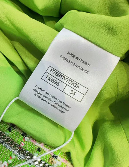 Chanel 25C Green Tweed Jacket