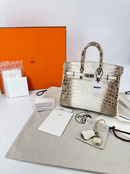 Hermes Birkin 25 Himalaya palladium hardware