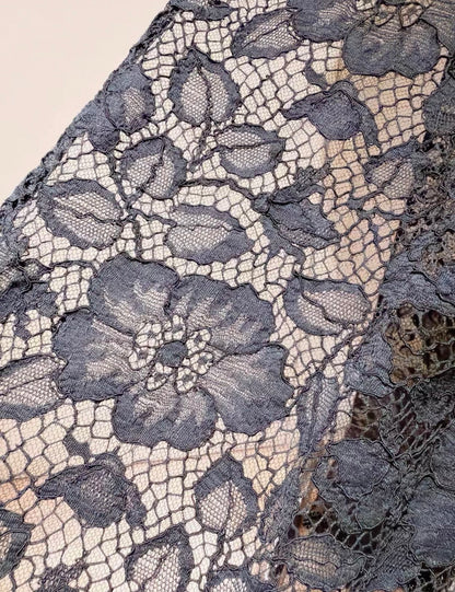 Chanel 23A Black Lace Cover-Up Dress