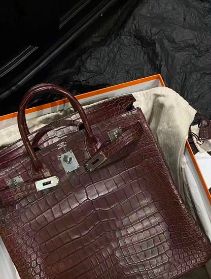 Hermes Birkin HAC 40 Volynka matte crocodile leather palladium hardware (Rare)