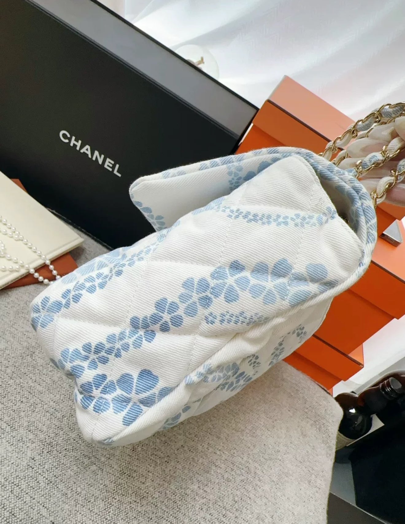 Chanel 25M coco beach series blue printed CF Bag – Wararni.com