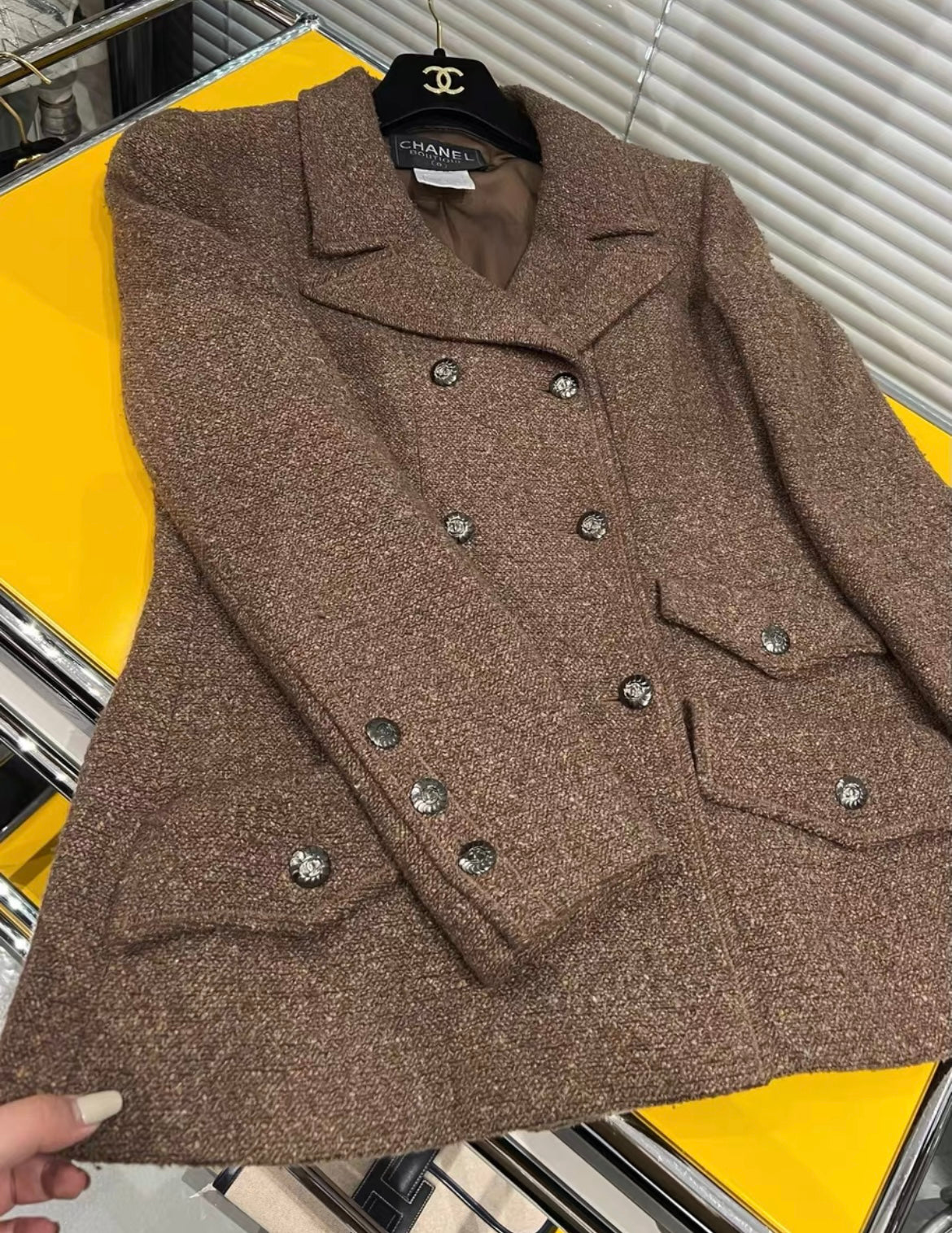 Chanel 1997 Brown Tweed Jacket size 36