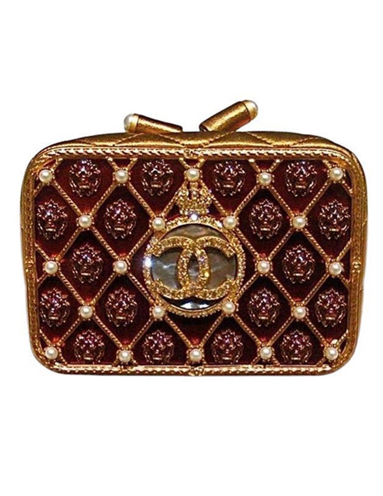 Chanel 2009 Paris Moscow Lion Head Minaudière Clutch