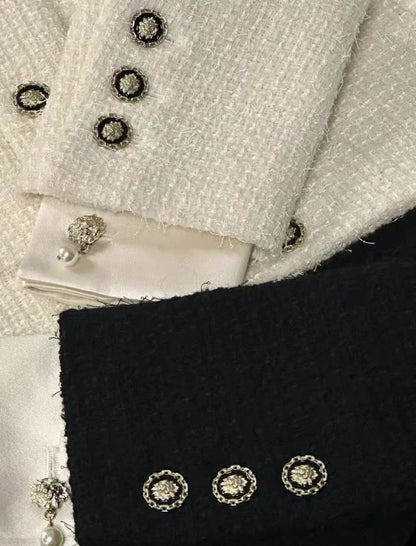 Chanel 20A Black and White Wool Jacket F36