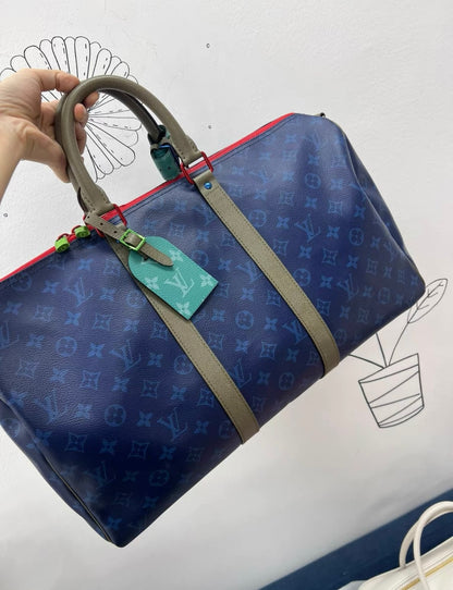 Louis Vuitton Outdoor Keepall Bandouliere Bag Limited Edition Monogram Pacific Canvas 45