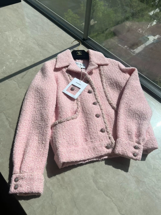 Chanel 23k pink tweed jacket