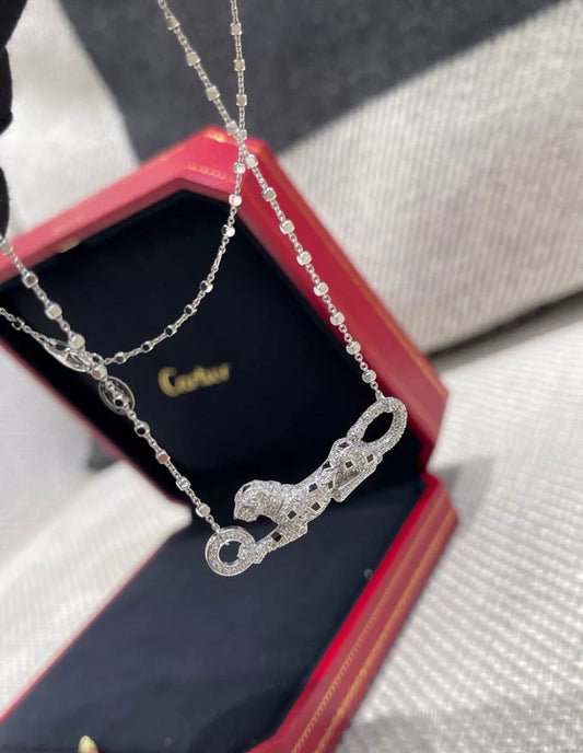 CARTIER PANTHÈRE DE CARTIER NECKLACE WHITE GOLD, EMERALDS, DIAMONDS