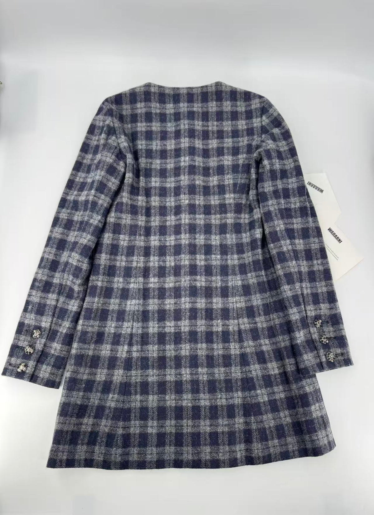 Chanel 22K Navy Blue & Gray Wool dress