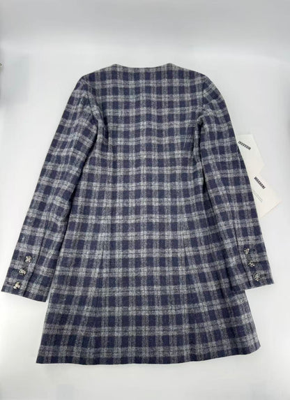 Chanel 22K Navy Blue & Gray Wool dress