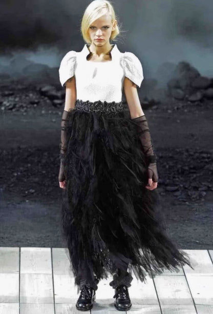 Chanel 11A Black & White Mesh Dress