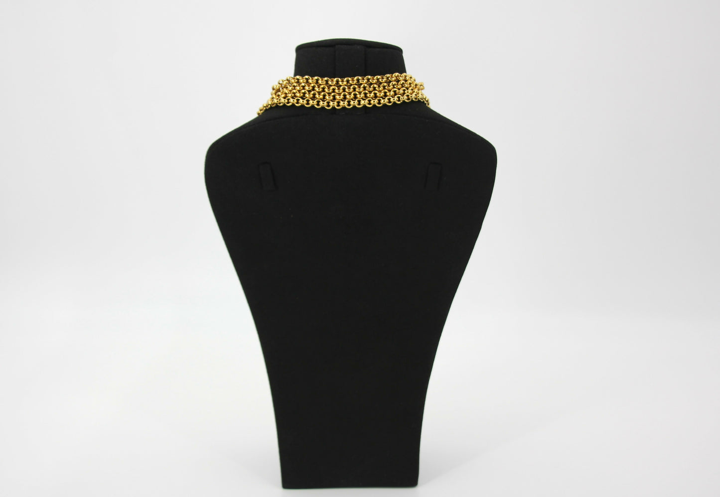 Chanel Vintage 95A Gold-plated Plain Gold Floral Long Necklace