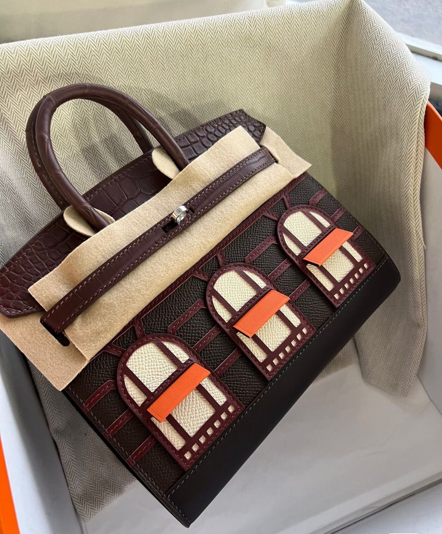 Hermès Birkin 20 FAUBOURG HOUSE Rouge H Matte Alligator Palladium