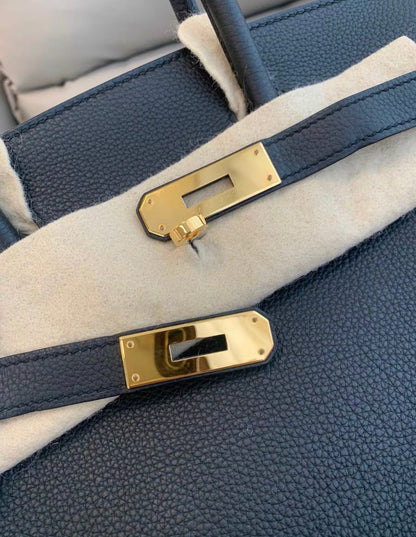 Hermes Birkin 30 Black Togo Leather Gold Hardware