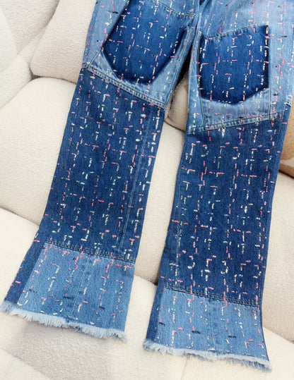 Chanel 23A colourful Flare jeans