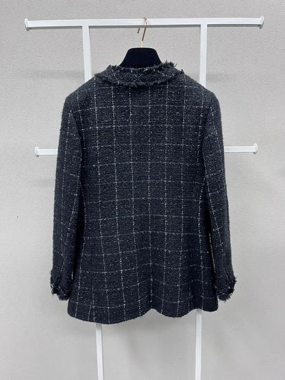Chanel black tweed jacket