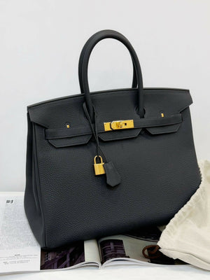 Hermès Birkin 35 Gris Ardoise / Slate Grey Leather with Gold Hardware