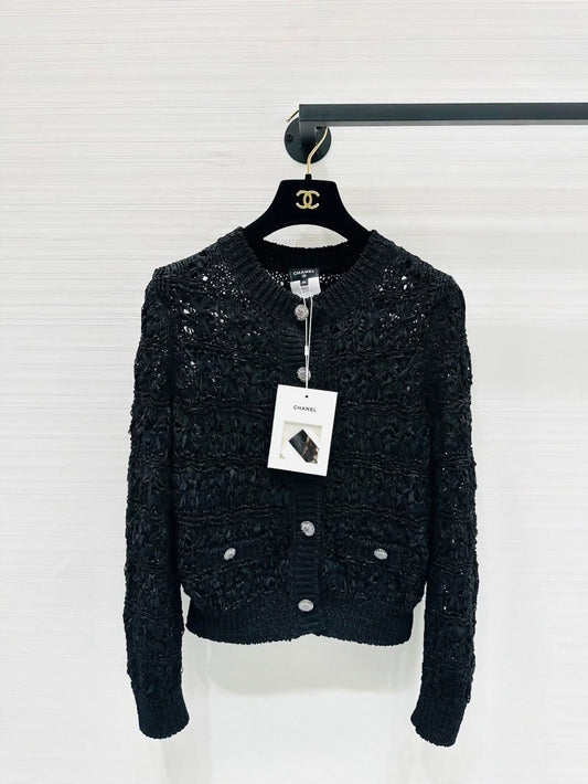 Chanel 24s black cardigan