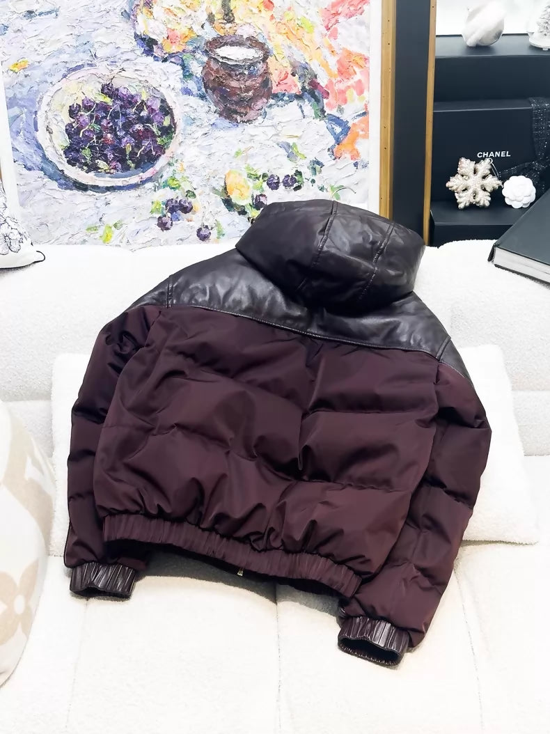 Chanel 22N burgundy leather jacket
