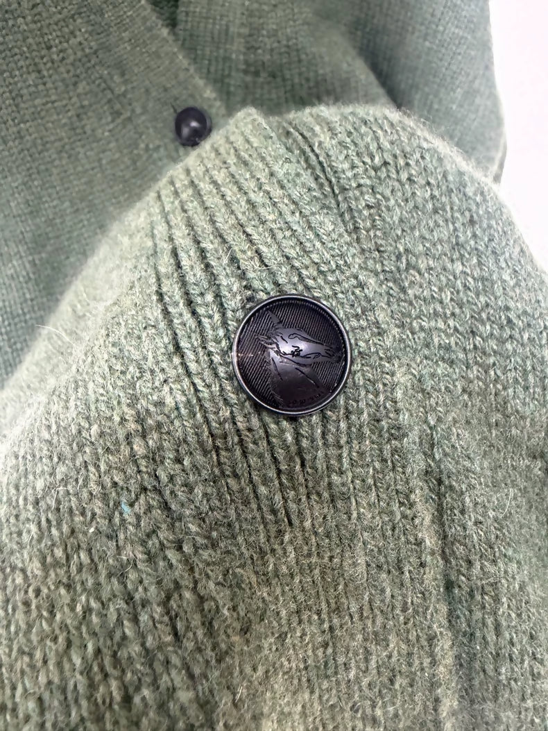 Loro Piana Fall/Winter 2025 Baby Cashmere Two-Pocket Forest Green Cardigan
