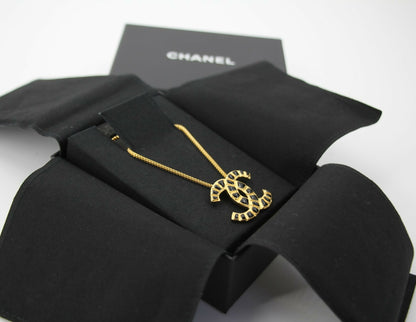 Chanel B19A Metal Black & Gold "Along the Nile" CC Necklace