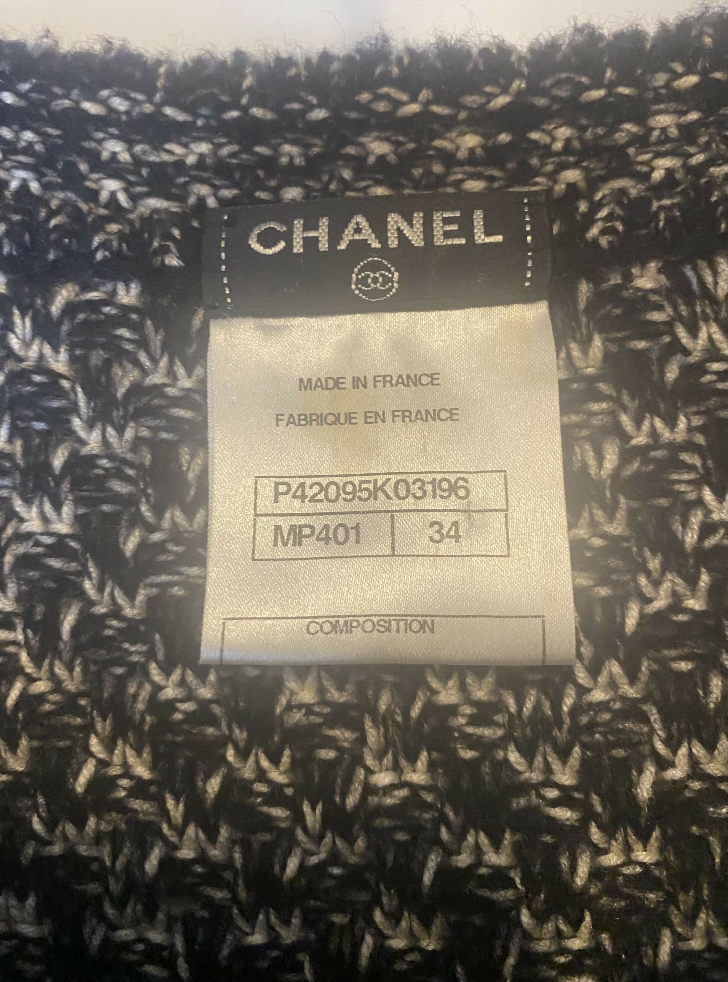 Chanel 11A Tweed Cashmere Swarovski Crystals Cardigan Sweater FR 34