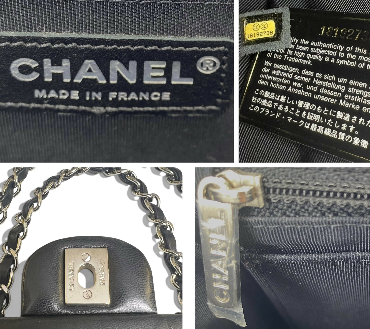 Chanel 13P Runway Blue Black Jersey Classic Medium Single Flap Bag SHW