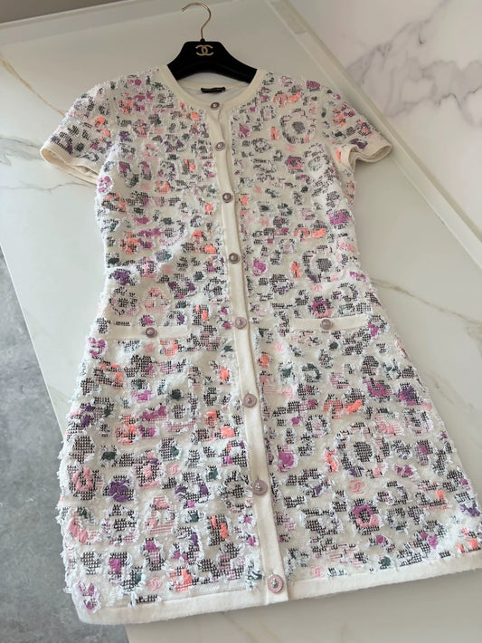 Chanel 22P flower Embroidered Dress