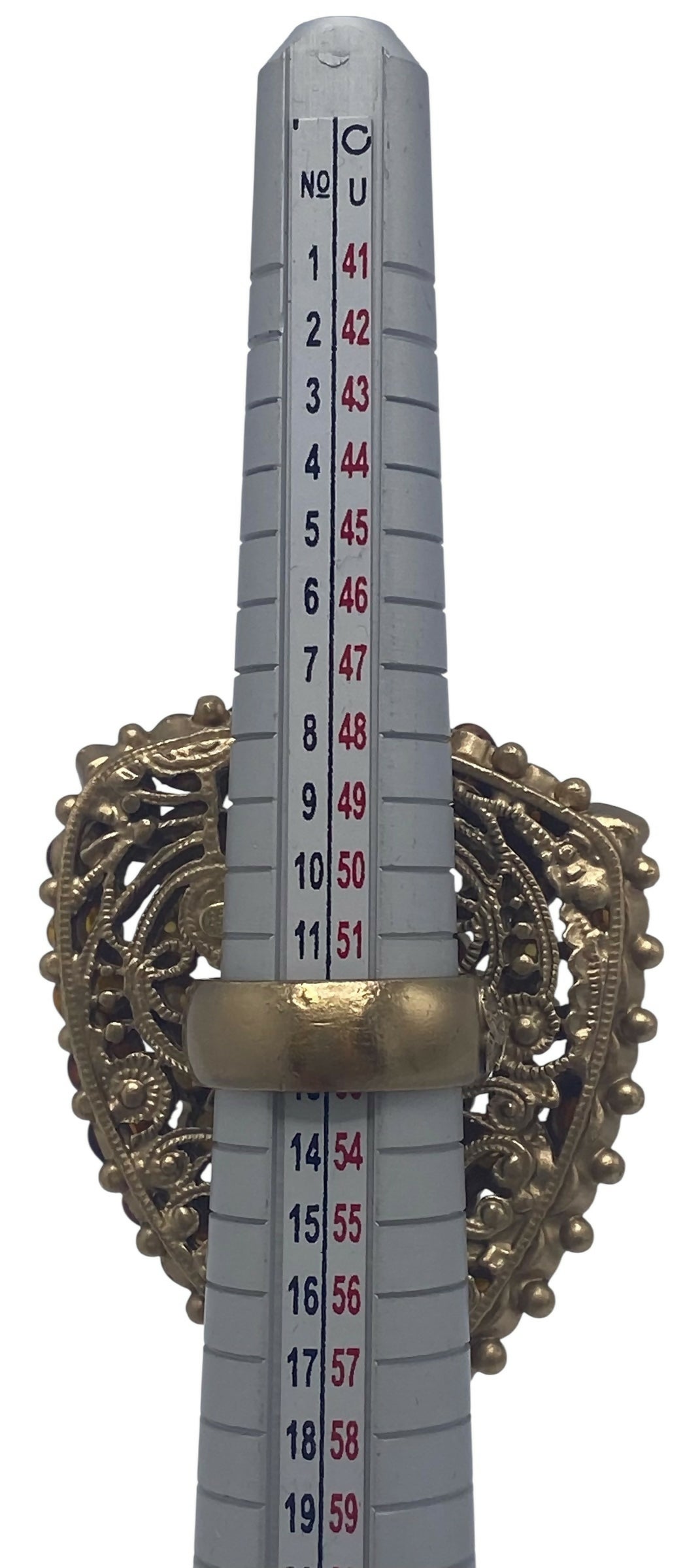 Rare XL 11C Saint Tropez Runway Statement Gold Gripoix Pearl Ring Size US 6 EU 52