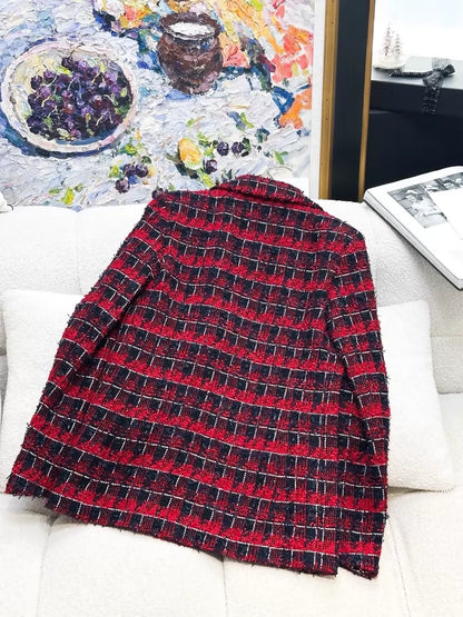 Chanel 24S red tweed jacket
