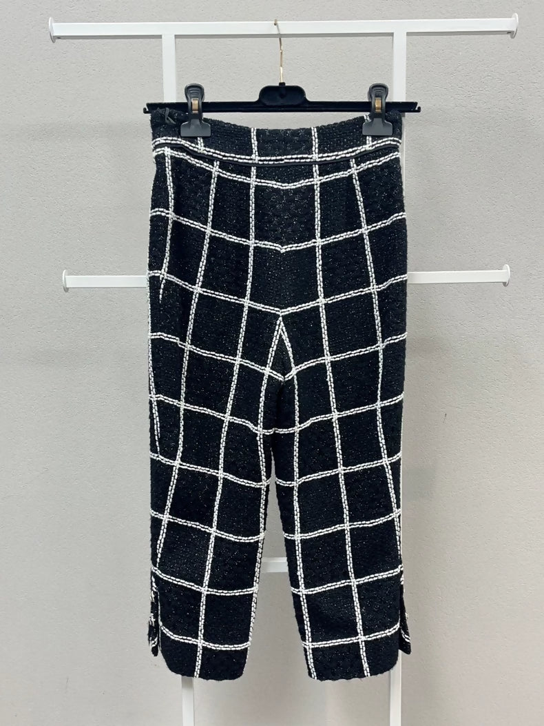 Chanel 20S Black and White tweed Pants