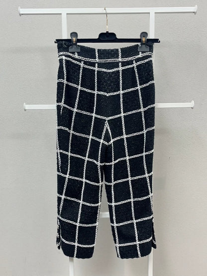Chanel 20S Black and White tweed Pants