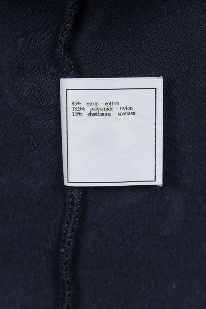 Chanel 1996 Spring/Summer Vintage Black Velour Logo Skirt Set