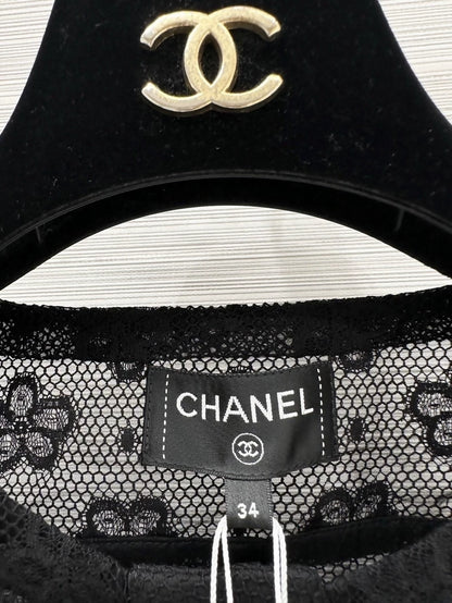 Chanel 23A camellia lace jacket