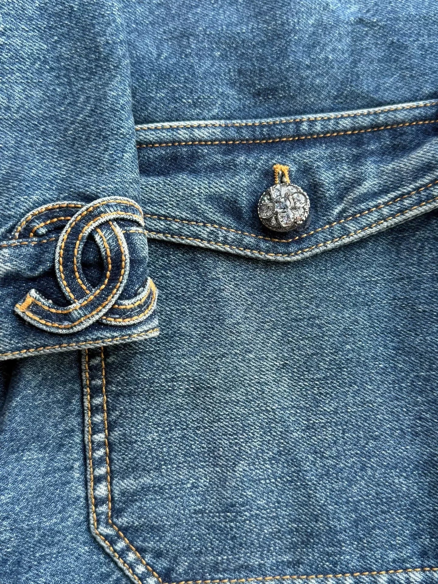 Chanel 24s denim top