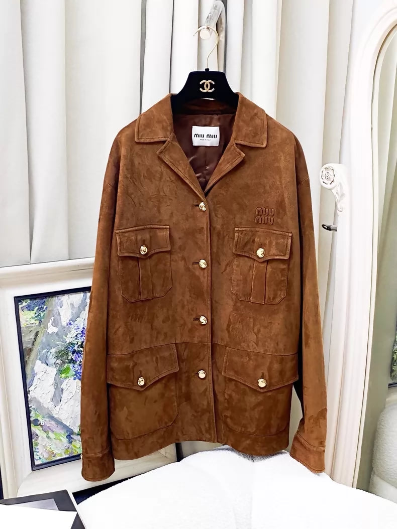 Miumiu brown suede jacket