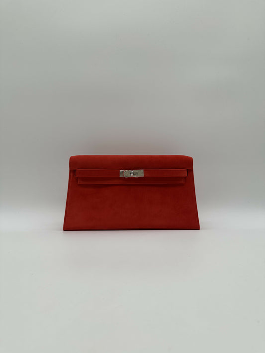 Hermès Kelly Elan Doblis Capucine Suede PHW W 2025