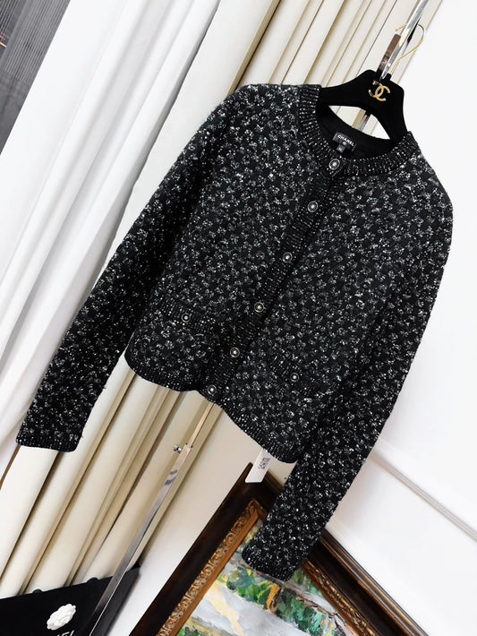 Chanel 23B black cardigan