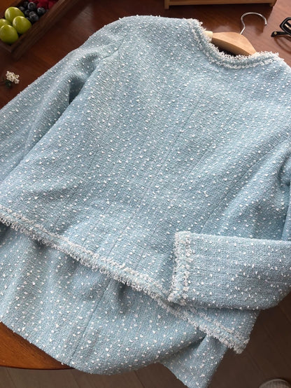 Chanel 97p Blue Tweed Suit F40