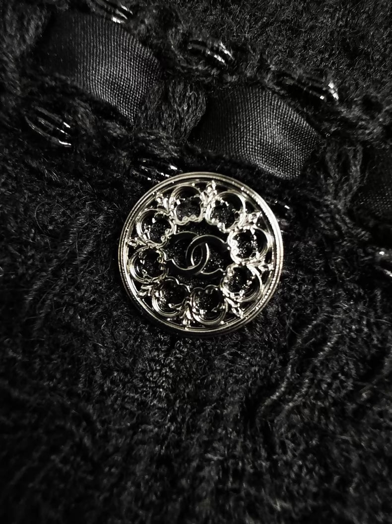 Chanel 16A black tweed jacket