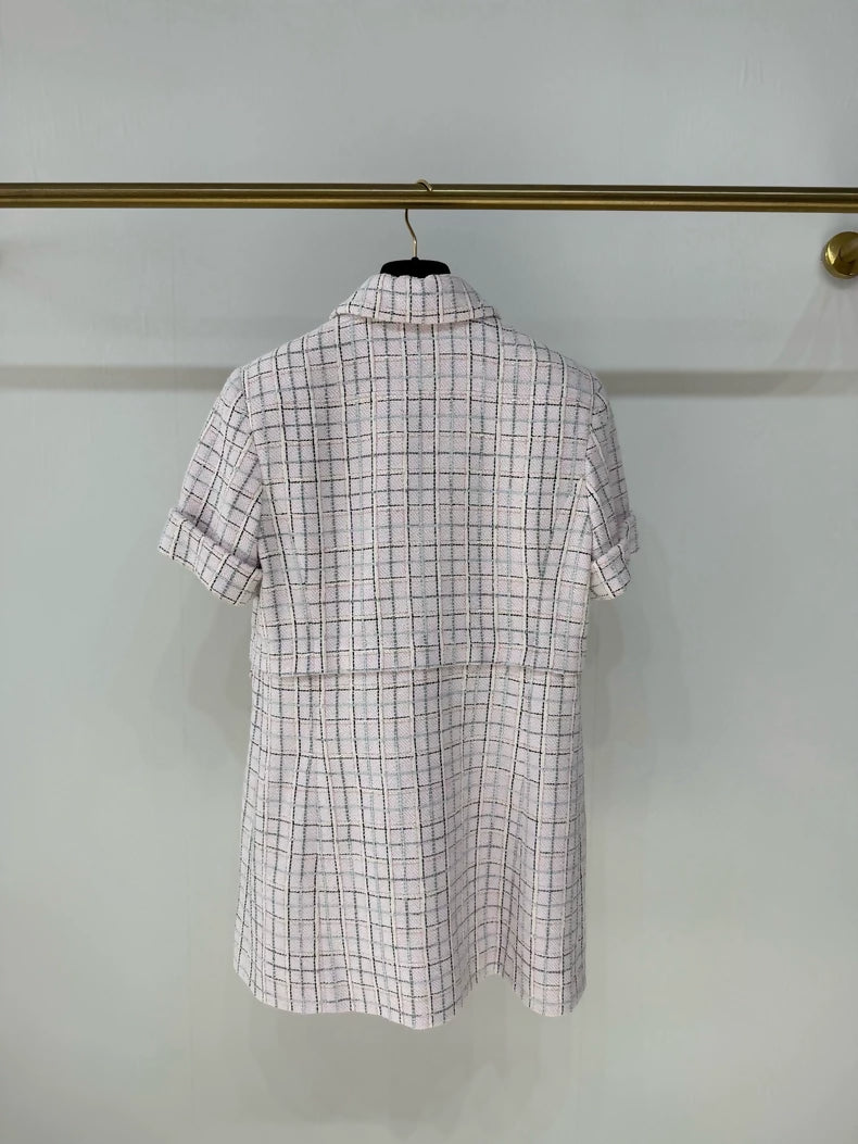 Chanel 25C pink Tweed Jacket Dress