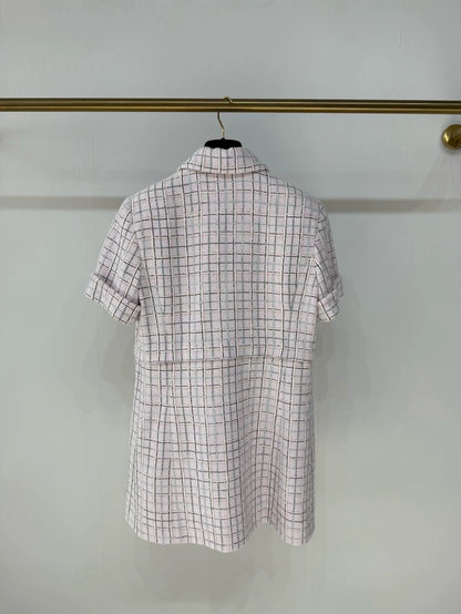 Chanel 25C pink Tweed Jacket Dress