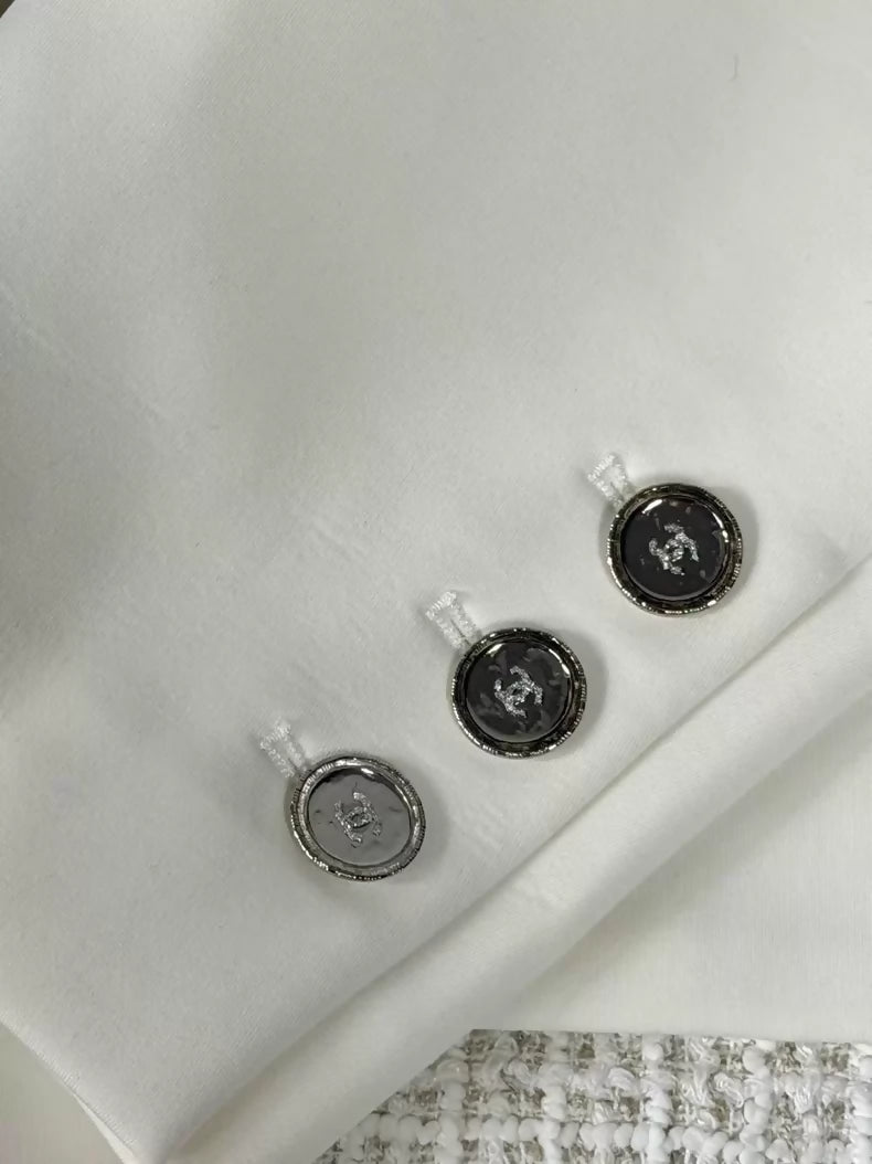 Chanel 25C White Long Coat