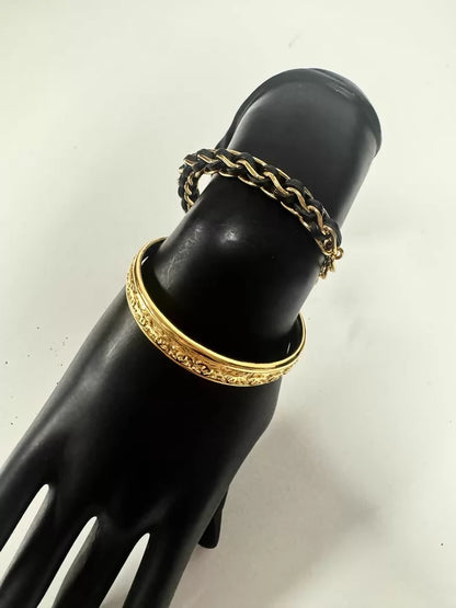 Chanel 26P chain black and gold bracelet