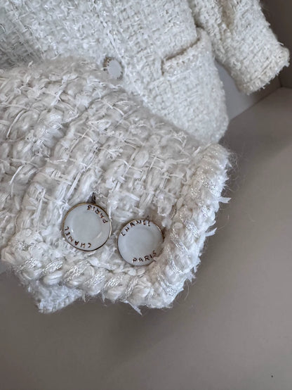Chanel 2015 white Tweed Jacket